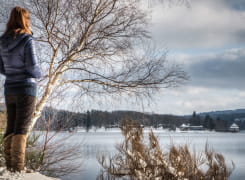 Le lac des Settons en hiver