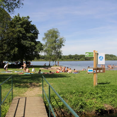 Baignade à l'étang de Baye