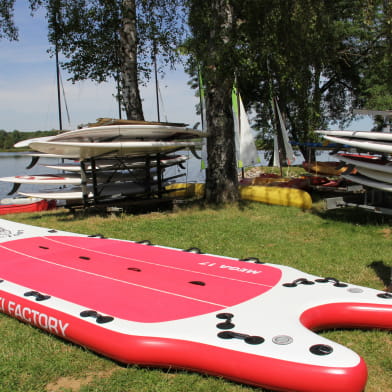 Pratique du Paddle et location de vélos  à la Base Activital de Baye