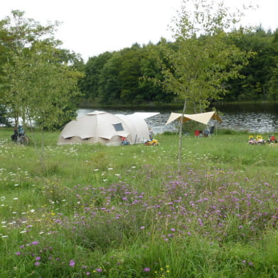 Camping vue du lac