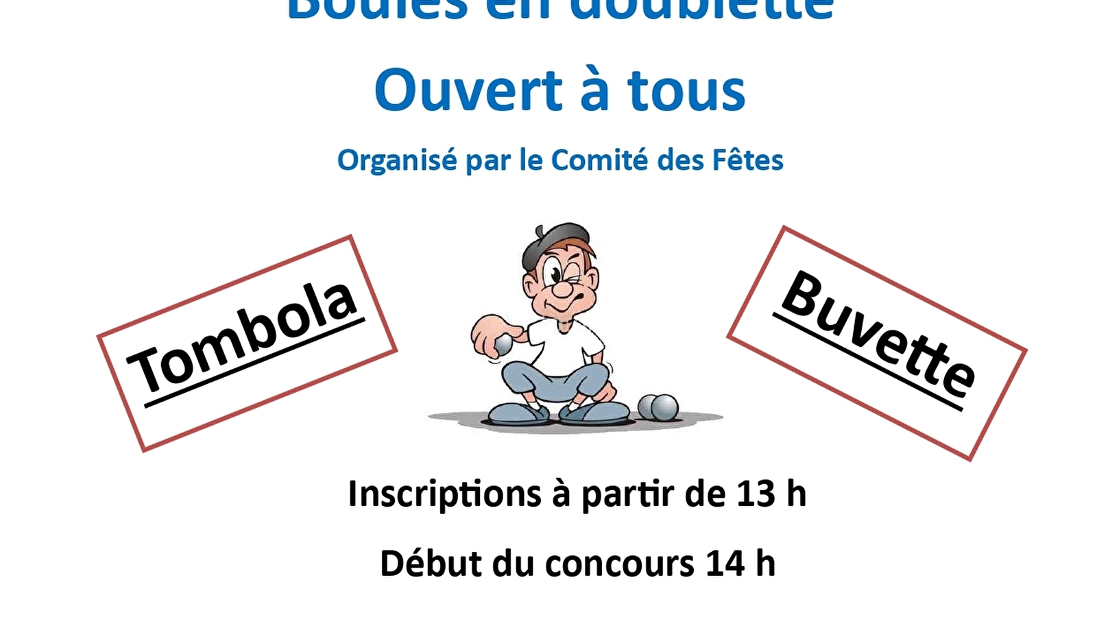 Concours de boules en doublette