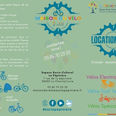 Location Vélos - Espace Socio-Culturel La Pépinière 