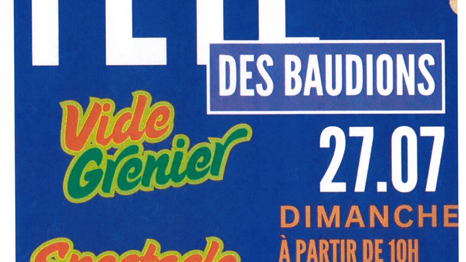 FÊTE DES BAUDIONS