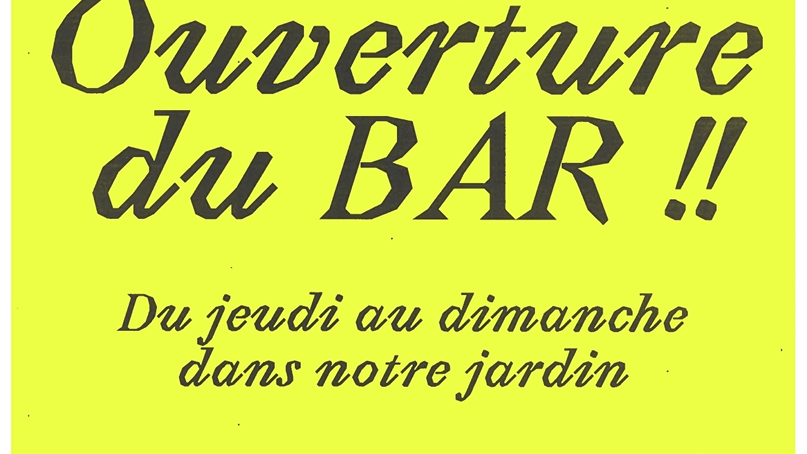 Ouverture du bar d'été