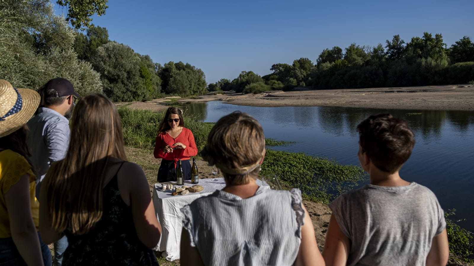 'It's Wine Time' sur une plage de Loire