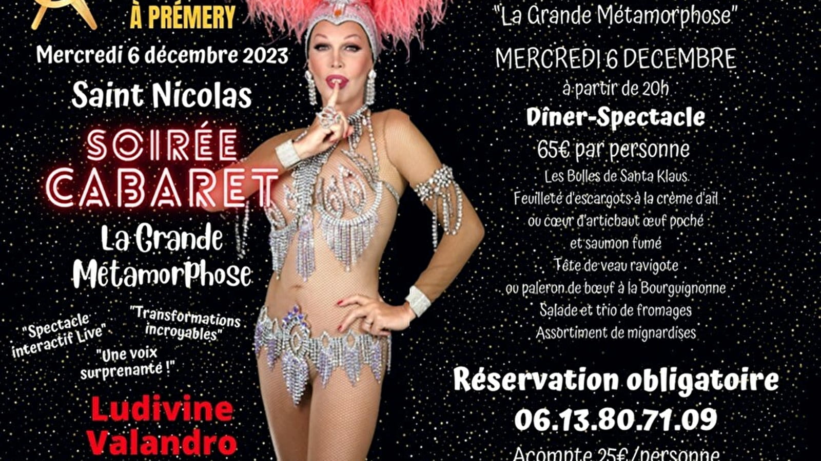 Soirée cabaret - dîner spectacle de la Saint Nicolas